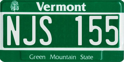 VT license plate NJS155