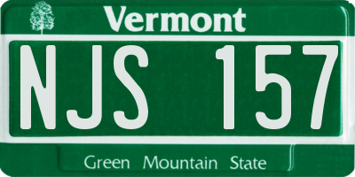 VT license plate NJS157