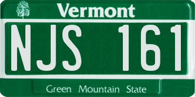 VT license plate NJS161