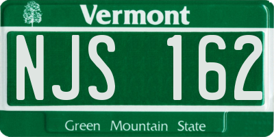 VT license plate NJS162