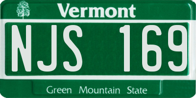 VT license plate NJS169