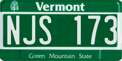 VT license plate NJS173