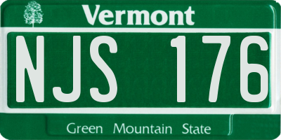 VT license plate NJS176