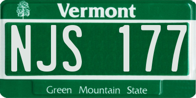 VT license plate NJS177