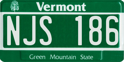 VT license plate NJS186