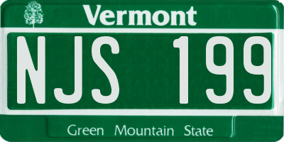 VT license plate NJS199
