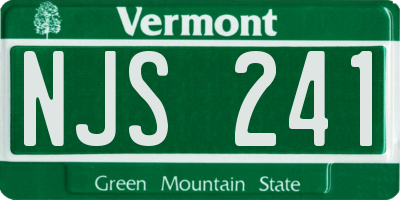 VT license plate NJS241
