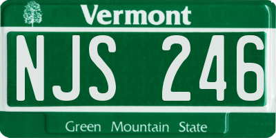 VT license plate NJS246