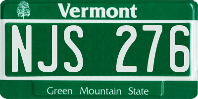 VT license plate NJS276