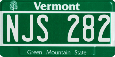 VT license plate NJS282