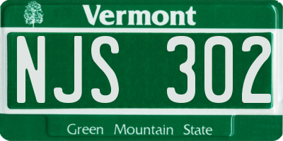 VT license plate NJS302