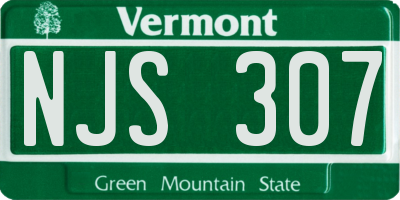 VT license plate NJS307