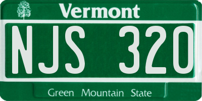 VT license plate NJS320