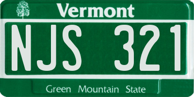 VT license plate NJS321