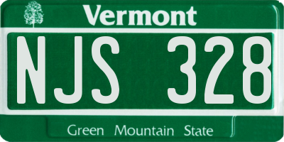 VT license plate NJS328