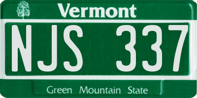 VT license plate NJS337