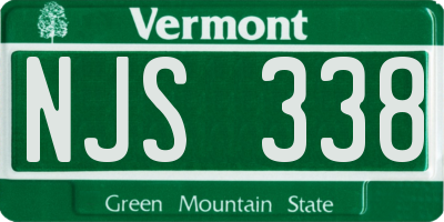 VT license plate NJS338