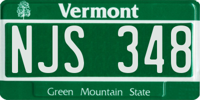 VT license plate NJS348