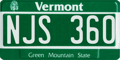 VT license plate NJS360