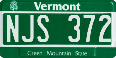 VT license plate NJS372