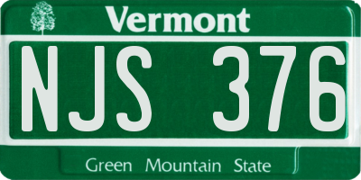 VT license plate NJS376