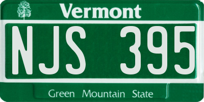 VT license plate NJS395