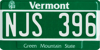 VT license plate NJS396