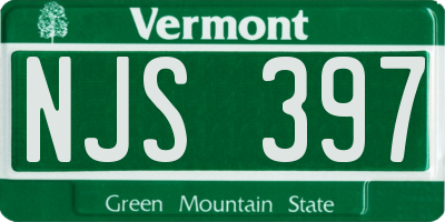 VT license plate NJS397