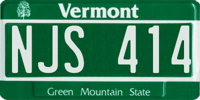 VT license plate NJS414