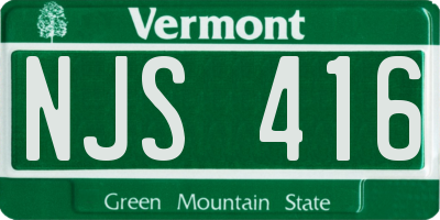VT license plate NJS416