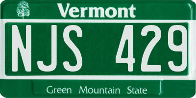 VT license plate NJS429