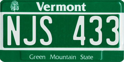 VT license plate NJS433