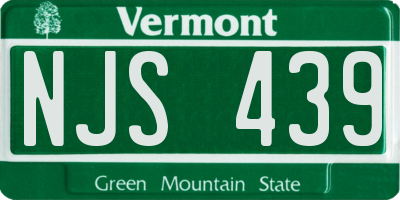 VT license plate NJS439