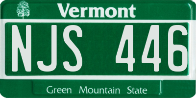 VT license plate NJS446