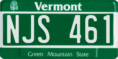 VT license plate NJS461