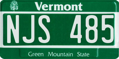 VT license plate NJS485
