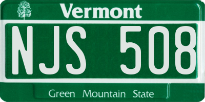 VT license plate NJS508