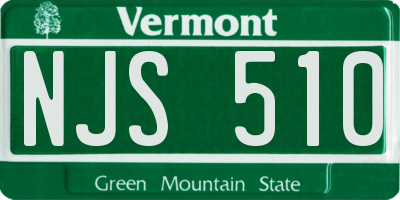 VT license plate NJS510