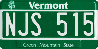 VT license plate NJS515
