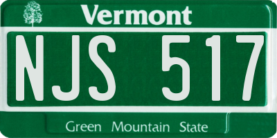 VT license plate NJS517