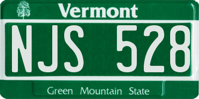 VT license plate NJS528
