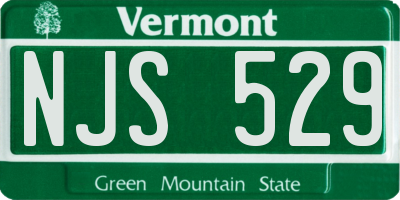 VT license plate NJS529