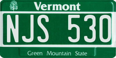 VT license plate NJS530