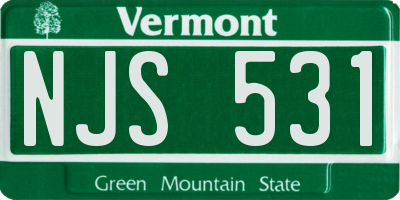 VT license plate NJS531