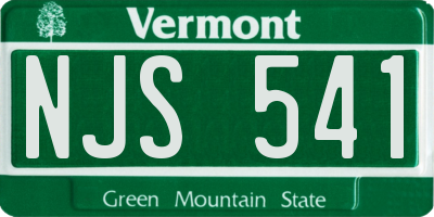 VT license plate NJS541