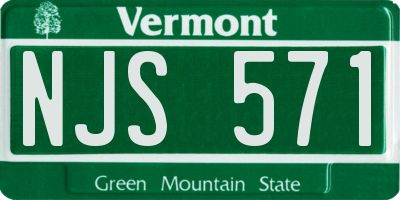 VT license plate NJS571
