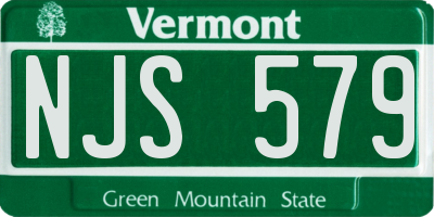 VT license plate NJS579