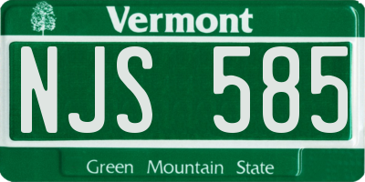 VT license plate NJS585