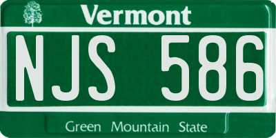 VT license plate NJS586