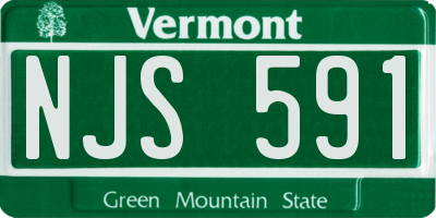 VT license plate NJS591